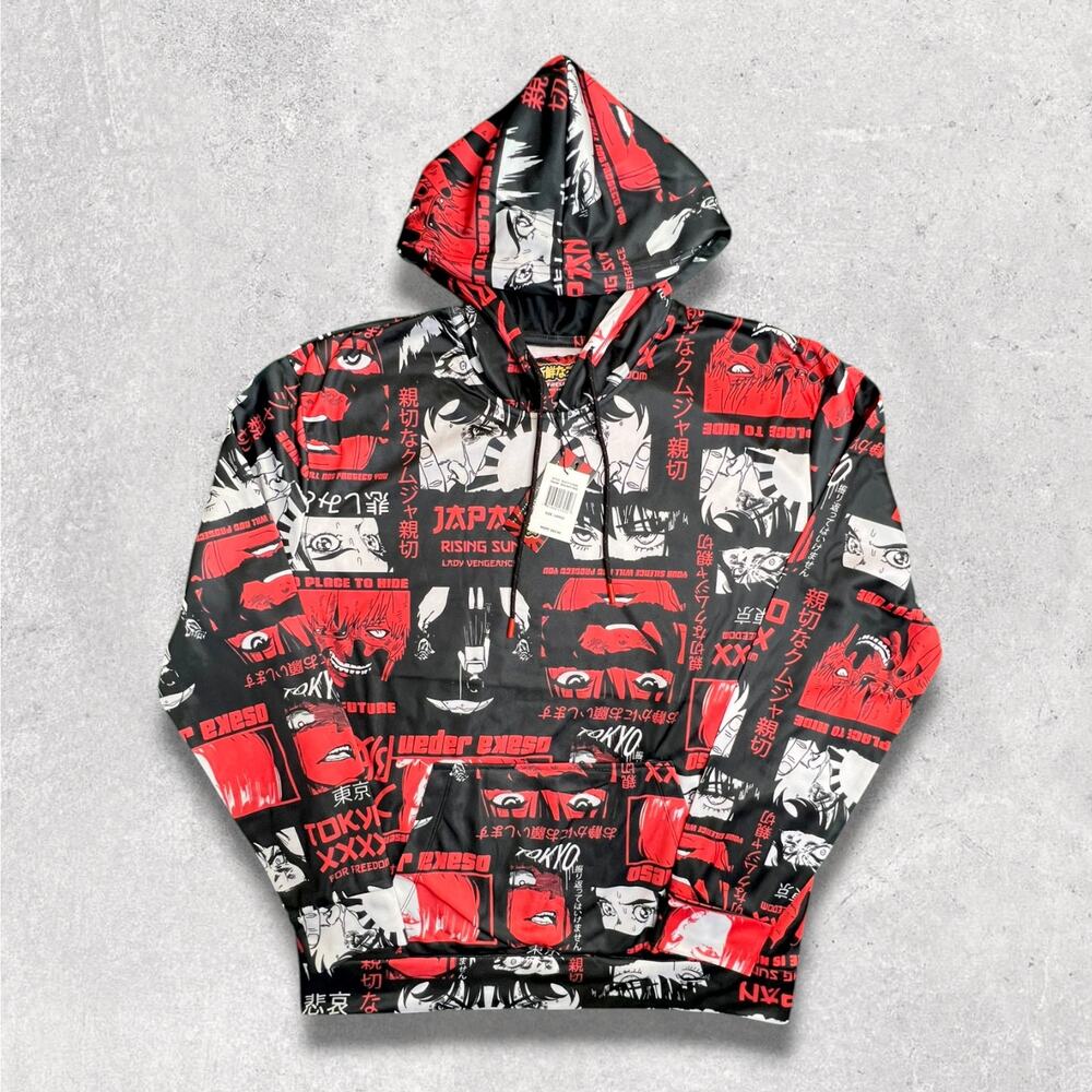 Drill Clothing Co. Tokyo Japan Anime Hoodie [Size Large]